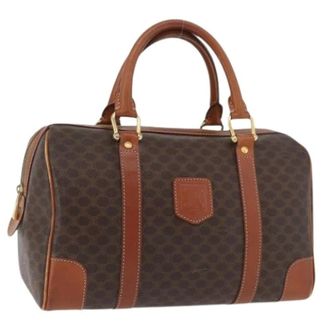 Celine Pre-owned Handbags, female, Brown, Size: ONE SIZE Pre-owned Vintage Boston Bag