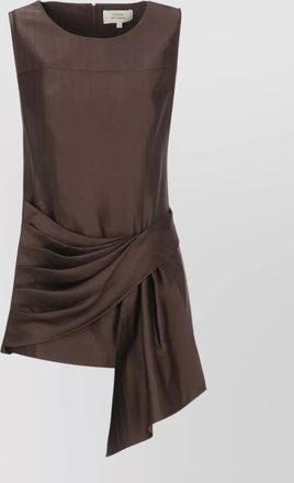 Loulou Studio sleeveless top round neck satin pinstripe