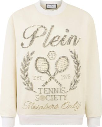 Philipp Plein Washed Sweatshirt Tennis Society Strass