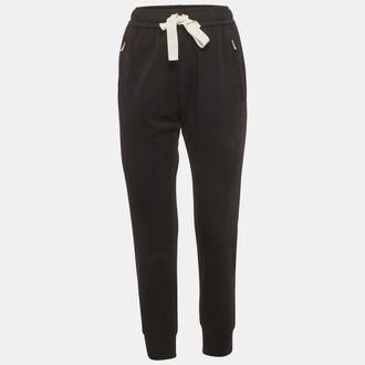 Carolina Herrera Black Jersey Drawstring Joggers