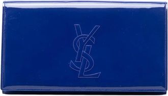Saint Laurent Pre-owned Clutches, female, Blue, Size: ONE SIZE Pre-owned Patent Leather Clutch
