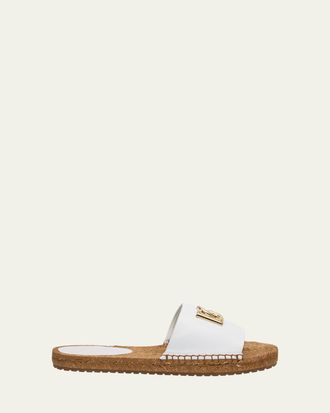 Dolce & Gabbana DG Medallion Napa Espadrille Sandals