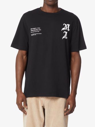 Amiri Mens Wes Lang Checker Skull T-Shirt in Black Cotton - Size X-Large