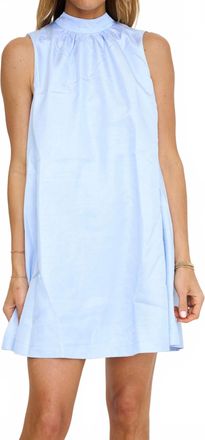 Fate Dramatic Bow Back Mini Dress In Baby Blue