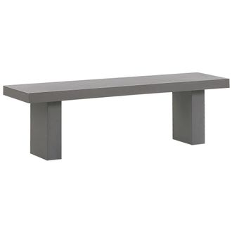 Beliani Beliani - Banco De Jard&iacute;n De Cemento Reforzado Gris 40 X 150 X 40 Cm 2 Plazas Taranto