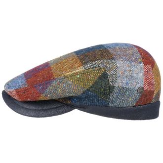 Lierys Finzi Tweed Flat Cap Checked Virgin Wool Made in Italy Men Autumn Winter