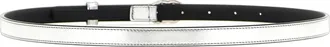 Gucci Womens Silver Calfskin Thin Belt