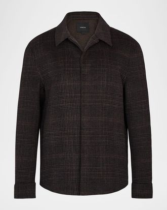 Vince Men & apos;s Plaid Splittable Wool-Blend Shirt Jacket