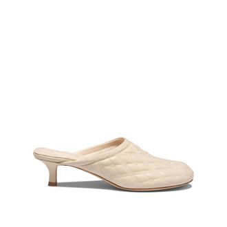 Burberry Heeled Mules, female, Beige, Size: 6 US Sadler Mules