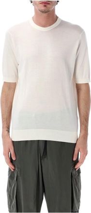 John Smedley Kempton S/S Tee - Heren - T-shirts - Wit - L - Katoen - Tops