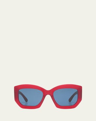 Pucci Oversized Logo Acetate & Metal Sunglasses