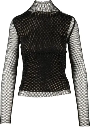 Sportmax Black Polyester-Blend Stretch Blouse