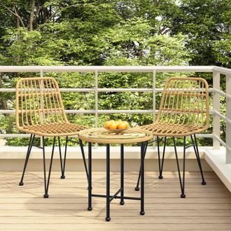 vidaXL Sillas De Jard&iacute;n 2 Unidades Rat&aacute;n Sint&eacute;tico 48x62x84 Cm Vidaxl