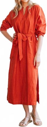 Sunshine Tienda Tejate Midi Dress In Red