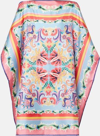 Etro Printed silk foulard top