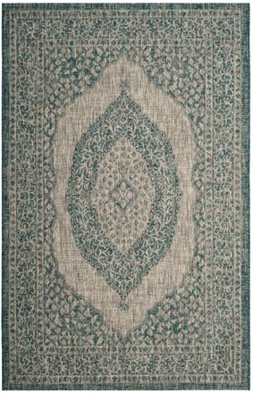 Safavieh Alfombra contempor&aacute;neo de polipropileno gris/azul, 201 x 290 cm