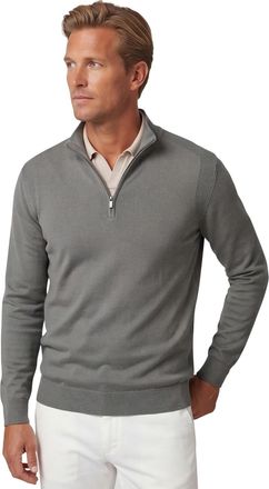 Thomas Maine trui half zip Thomas Maine groen normale fit lyocell