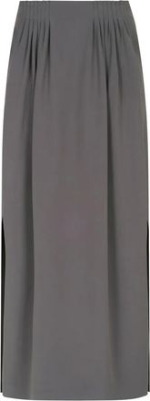 Giorgio Armani Maxi-rok met plooien en zijsplit - Grijs