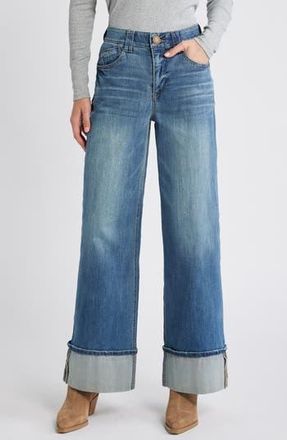 Wit & Wisdom Skyrise Wide Leg Jeans in Mid Blue Artisanal at Nordstrom Rack, Size 18 (Similar To 14W)