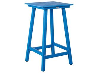 Beliani Mesa de bar de jard&iacute;n 60 cm 59 cm Material sint&eacute;tico Azul