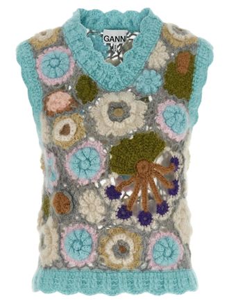 Ganni Ganni Wool Sleeveless Womens Jacket