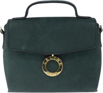 Celine Pre-owned Handbags, female, Green, Size: ONE SIZE Pre-owned Leather Handbag