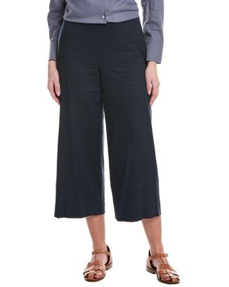 Vince Crop Wide Linen-Blend Pant