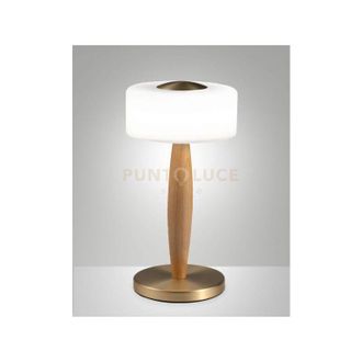 Fabas Luce Elea lampada da tavolo ottone satinato dimmerabile a led 3000K - 8W - 860 lm