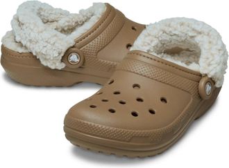 Crocs Mens Crocs Classic 211396-6UR Clog Sepia Fleece Lined Slip On Cozy Shoes JAX906