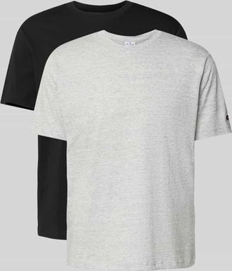 Champion T-Shirt mit Rundhalsausschnitt im 2er-Pack in Hellgrau Melange, Gr&ouml;&szlig;e XXL