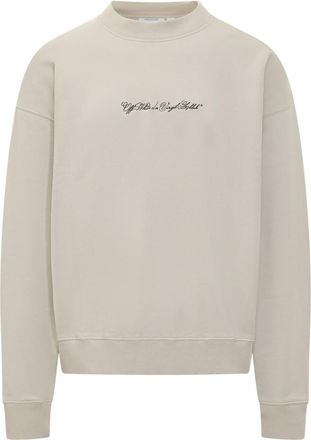 Off-white Beige Crew Neck Sweatshirt