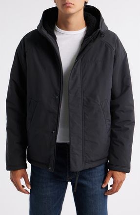 Canada Goose Alberni Reversible High Pile Fleece Bomber Jacket in Black/Black at Nordstrom, Size X-Large