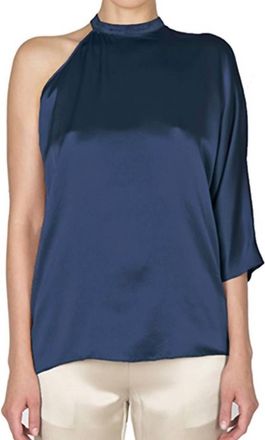 Maison de Papillon Linda One Shoulder Top In Azure