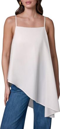 DKNY Asymmetric Stretch Poplin Top in Cream at Nordstrom, Size X-Small