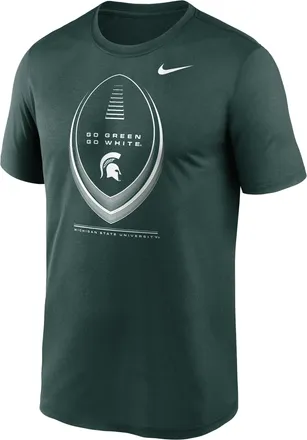Nike Michigan State Primetime Football Icon Legend Nike Mens Dri-FIT College T-Shirt in Green | NKGK3EYMST-3BJ