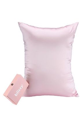 Blissy Mulberry Silk Pillowcase in Blush at Nordstrom, Size Standard