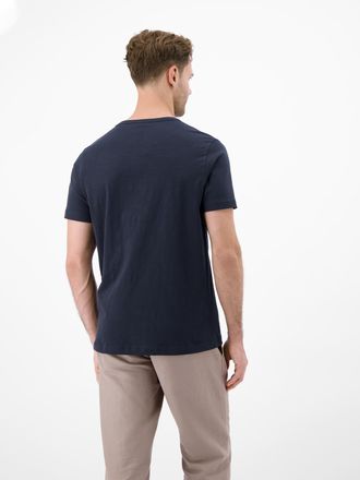 Lerros Kurzarmshirt LERROS, Herren, Gr. XXL, classic navy, Single Jersey, Obermaterial: 100% Baumwolle, bestickt, unifarben, normal h&uuml;ftbedeckend, Rundhals, 