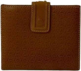 Gucci Pre-owned Wallets, female, Brown, Size: ONE SIZE Pre-owned Vintage Leather Wallet