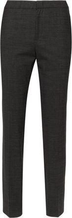 Fabiana Filippi beaded-trim cigarette trousers - women - Virgin Wool/Elastane/Polyamide/Cotton - 42 - Grey