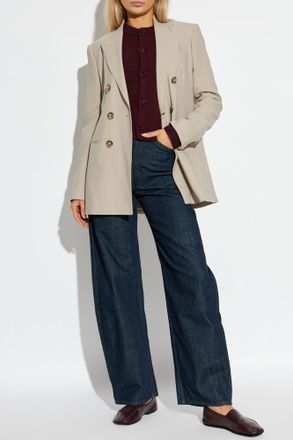 Ami Double-breasted Blazer, Womens, Cream