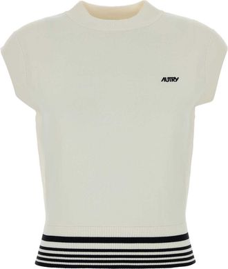 Autry White Knit Vest