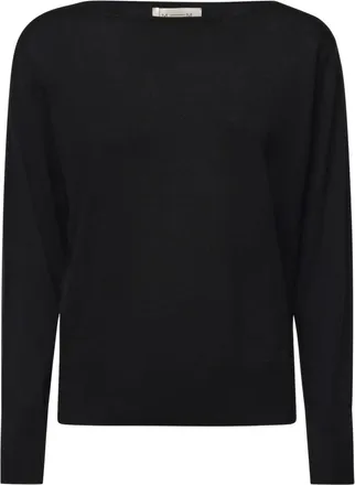 Max Mara Truien & Vesten, Dames, Zwart, S, Round-neck Truien