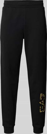 Emporio Armani Sweatpants mit elastischem Bund und Label-Print in Black, Gr&ouml;&szlig;e XXXL
