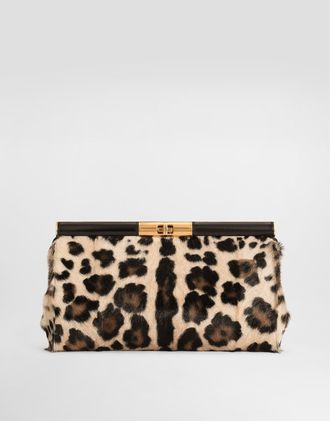 Dolce & Gabbana Marlene Shoulder Bag In Leo Kid Leather - Woman Shoulder And Crossbody Bags Multicolor Onesize