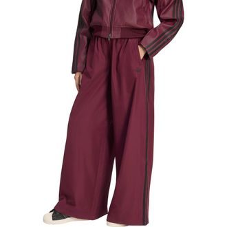 adidas Originals Firebird Wide Leg Track Pants in Maroon/Black at Nordstrom, Size X-Large