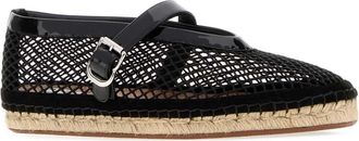 Alaia Fishnet Espadrille Espadrilles - Black