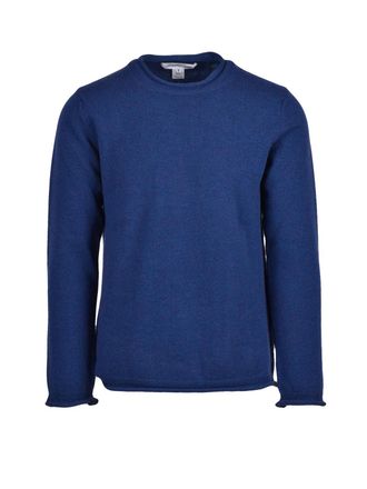 Comme Des Gar&ccedil;ons Crew Neck Sweater in Luxurious Blue Wool