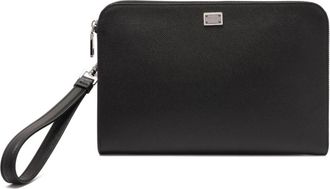 Dolce & Gabbana Sicily Clutch Bag - Dames - Clutches - Zwart - ONE Size - Leer - Tassen