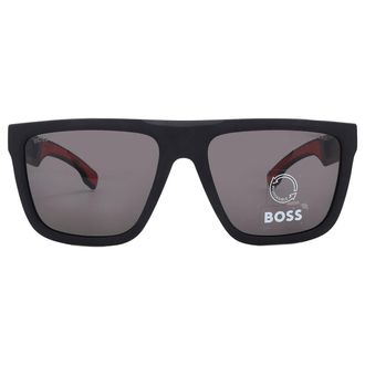 HUGO BOSS Polarized Grey Browline Mens Sunglasses BOSS 1451/S 0003/M9 59