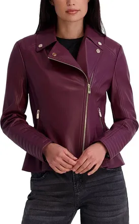 Kensie Faux Leather Moto Jacket